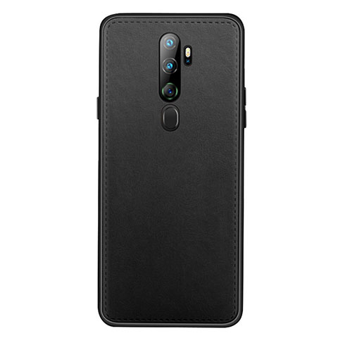 Funda Lujo Cuero Carcasa S01 para Oppo A11 Negro