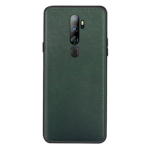 Funda Lujo Cuero Carcasa S01 para Oppo A11X Verde