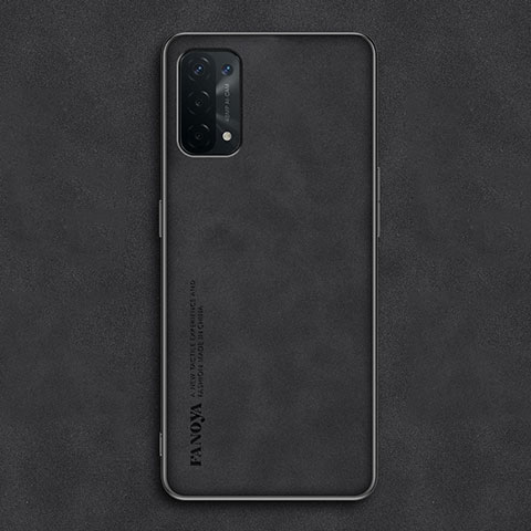 Funda Lujo Cuero Carcasa S01 para Oppo A93 5G Negro