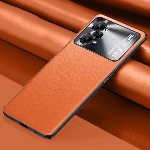 Funda Lujo Cuero Carcasa S01 para Oppo K10 Pro 5G Naranja