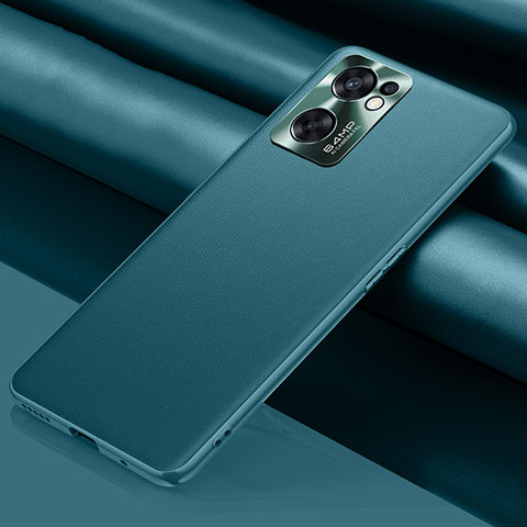 Funda Lujo Cuero Carcasa S01 para Oppo Reno7 SE 5G Cian