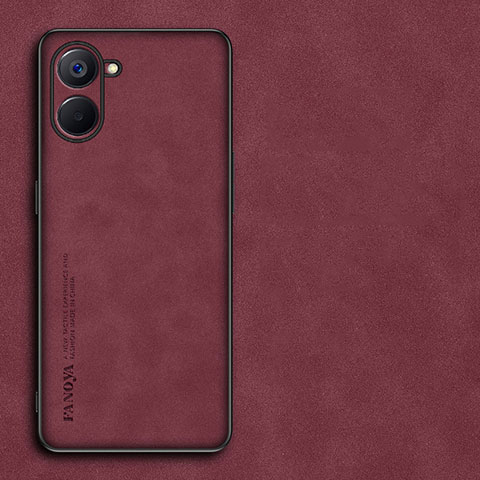 Funda Lujo Cuero Carcasa S01 para Realme 10S 5G Rojo