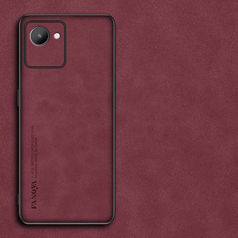 Funda Lujo Cuero Carcasa S01 para Realme Narzo 50i Prime Rojo