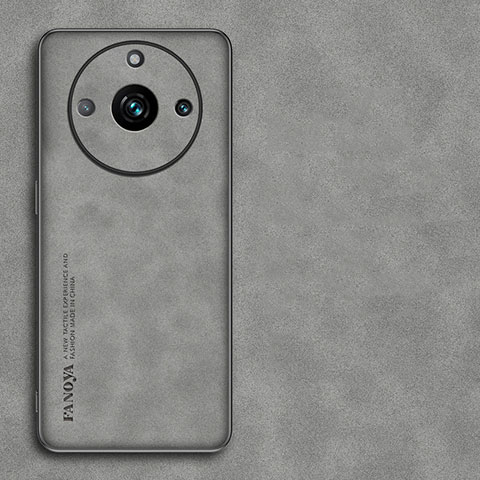 Funda Lujo Cuero Carcasa S01 para Realme Narzo 60 5G Gris