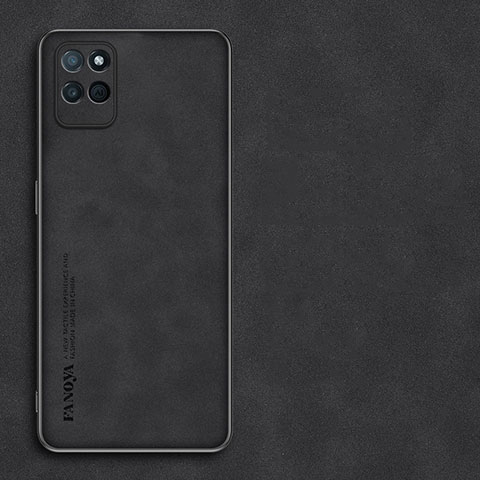 Funda Lujo Cuero Carcasa S01 para Realme V11s 5G Negro