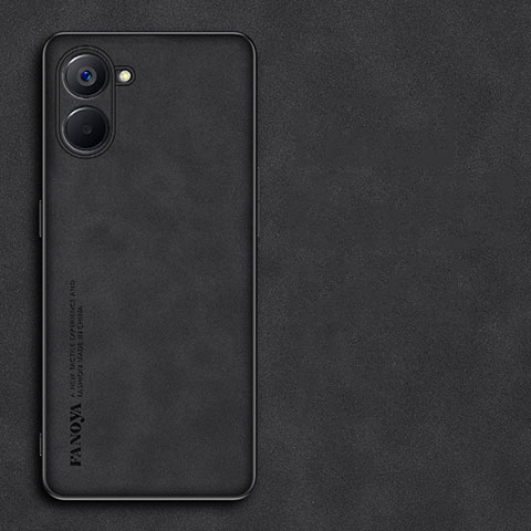 Funda Lujo Cuero Carcasa S01 para Realme V30t 5G Negro