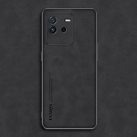 Funda Lujo Cuero Carcasa S01 para Vivo iQOO Neo6 SE 5G Negro