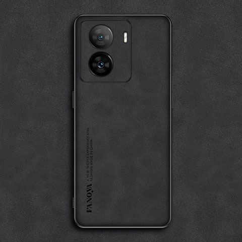 Funda Lujo Cuero Carcasa S01 para Vivo iQOO Z7x 5G Negro