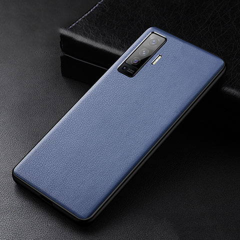 Funda Lujo Cuero Carcasa S01 para Vivo X50 5G Azul