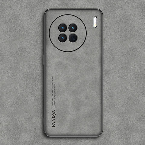 Funda Lujo Cuero Carcasa S01 para Vivo X90 Pro+ Plus 5G Gris