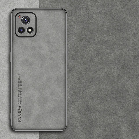 Funda Lujo Cuero Carcasa S01 para Vivo Y31s 5G Gris