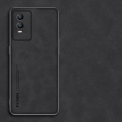 Funda Lujo Cuero Carcasa S01 para Vivo Y76s 5G Negro