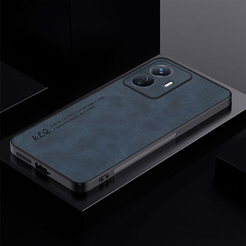 Funda Lujo Cuero Carcasa S01 para Vivo Y77e t1 Azul