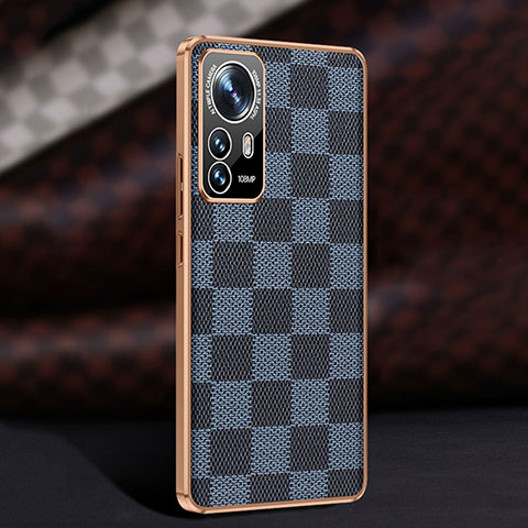 Funda Lujo Cuero Carcasa S01 para Xiaomi Mi 12S 5G Azul