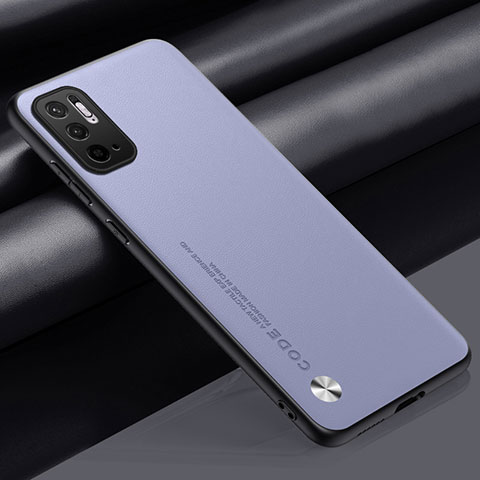 Funda Lujo Cuero Carcasa S01 para Xiaomi POCO M3 Pro 5G Purpura Claro