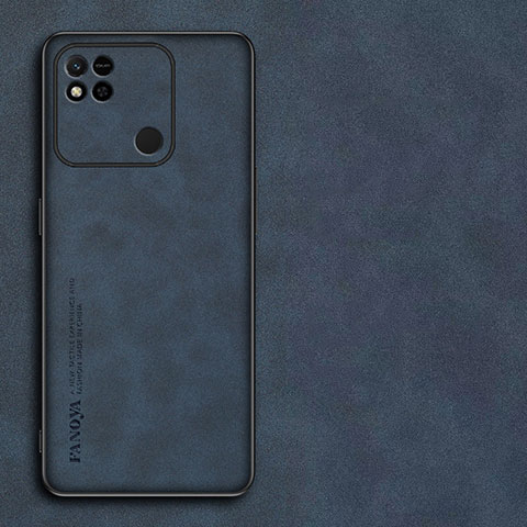 Funda Lujo Cuero Carcasa S01 para Xiaomi Redmi 9 India Azul