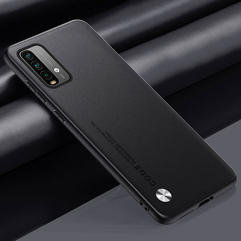 Funda Lujo Cuero Carcasa S01 para Xiaomi Redmi 9 Power Negro