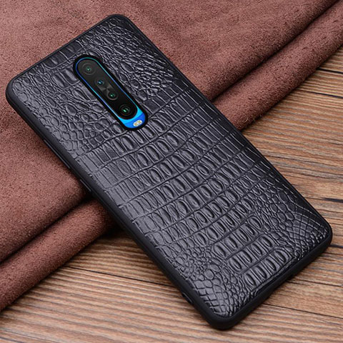 Funda Lujo Cuero Carcasa S01 para Xiaomi Redmi K30i 5G Negro