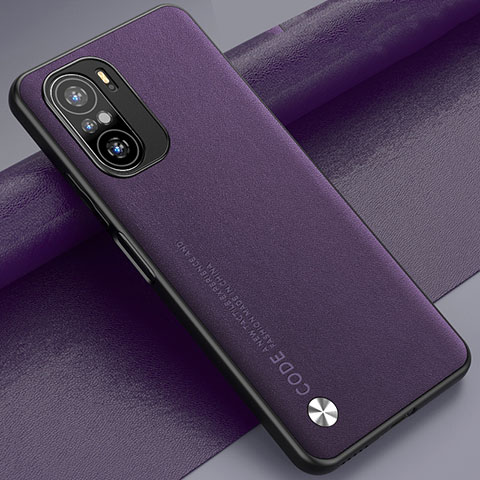 Funda Lujo Cuero Carcasa S01 para Xiaomi Redmi K40 Pro 5G Morado