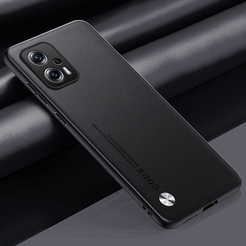 Funda Lujo Cuero Carcasa S01 para Xiaomi Redmi Note 11T Pro 5G Negro