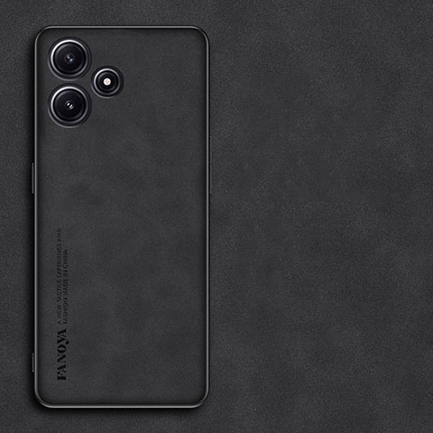 Funda Lujo Cuero Carcasa S01 para Xiaomi Redmi Note 12R 5G Negro