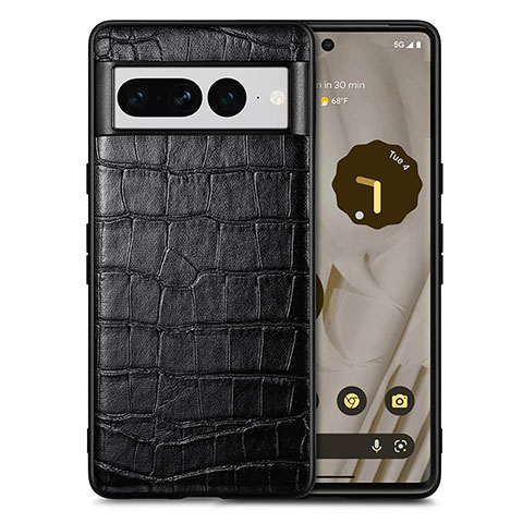 Funda Lujo Cuero Carcasa S01D para Google Pixel 7 Pro 5G Negro