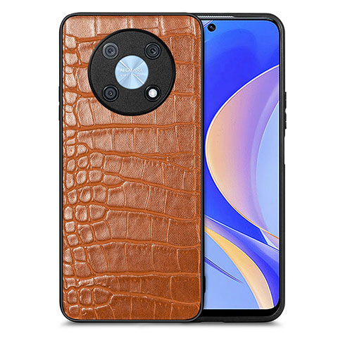 Funda Lujo Cuero Carcasa S01D para Huawei Enjoy 50 Pro Marron