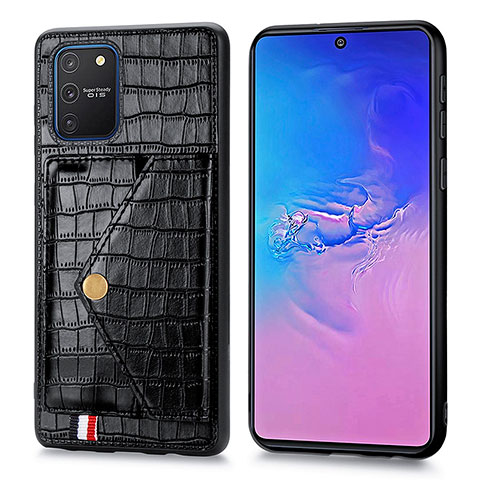 Funda Lujo Cuero Carcasa S01D para Samsung Galaxy M80S Negro