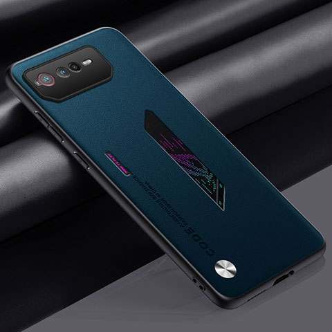 Funda Lujo Cuero Carcasa S02 para Asus ROG Phone 6 Pro Azul