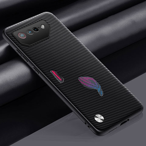 Funda Lujo Cuero Carcasa S02 para Asus ROG Phone 7 Pro Gris Oscuro