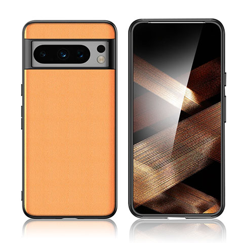 Funda Lujo Cuero Carcasa S02 para Google Pixel 8 Pro 5G Naranja