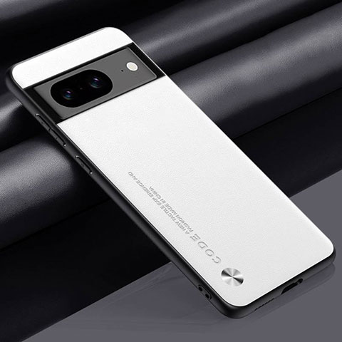 Funda Lujo Cuero Carcasa S02 para Google Pixel 8a 5G Blanco