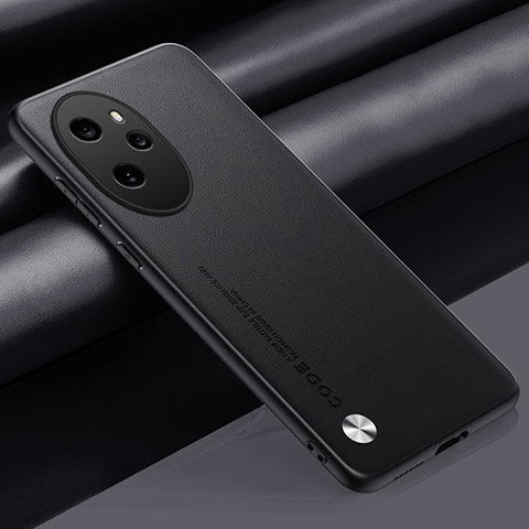 Funda Lujo Cuero Carcasa S02 para Huawei Honor 100 Pro 5G Negro