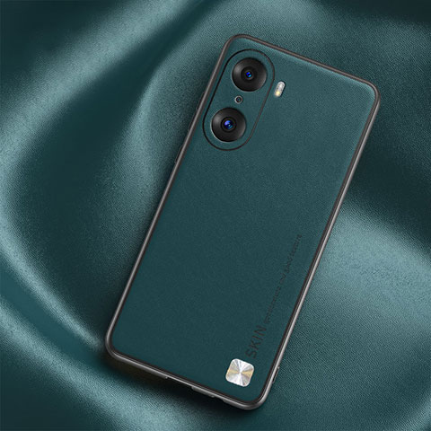 Funda Lujo Cuero Carcasa S02 para Huawei Honor 60 5G Verde