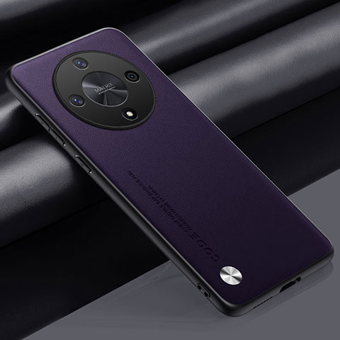 Funda Lujo Cuero Carcasa S02 para Huawei Honor Magic6 Lite 5G Morado