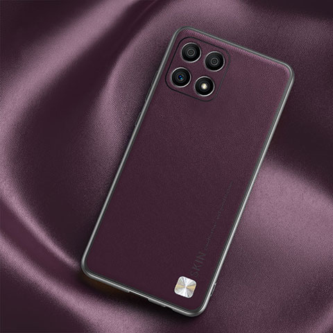 Funda Lujo Cuero Carcasa S02 para Huawei Honor X30i Morado