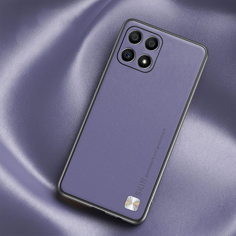 Funda Lujo Cuero Carcasa S02 para Huawei Honor X30i Purpura Claro