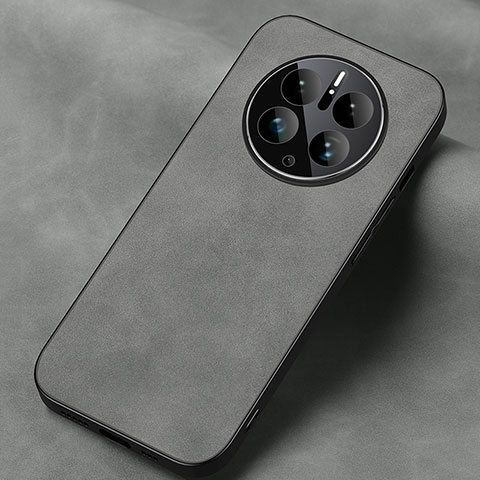 Funda Lujo Cuero Carcasa S02 para Huawei Mate 50E Gris