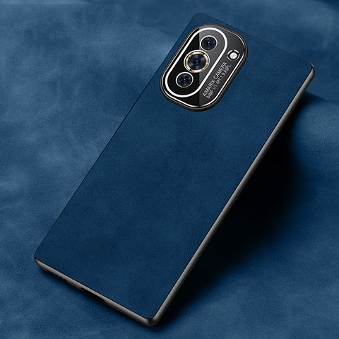 Funda Lujo Cuero Carcasa S02 para Huawei Nova 10 Azul