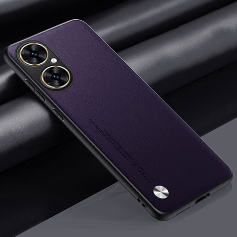 Funda Lujo Cuero Carcasa S02 para Huawei Nova 11i Morado