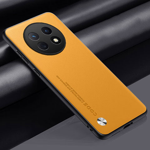 Funda Lujo Cuero Carcasa S02 para Huawei Nova Y91 Amarillo