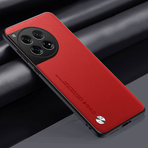 Funda Lujo Cuero Carcasa S02 para OnePlus 12R 5G Rojo