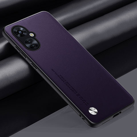 Funda Lujo Cuero Carcasa S02 para Oppo K11 5G Morado