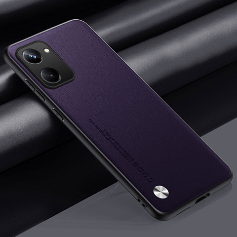 Funda Lujo Cuero Carcasa S02 para Realme 10 Pro 5G Morado