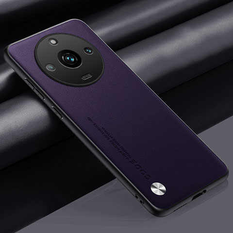 Funda Lujo Cuero Carcasa S02 para Realme 11 Pro 5G Morado