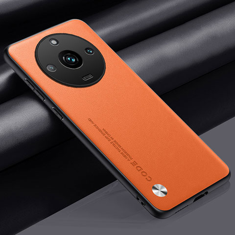 Funda Lujo Cuero Carcasa S02 para Realme 11 Pro+ Plus 5G Naranja