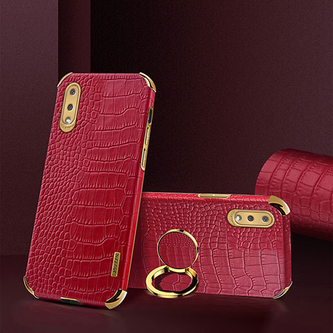 Funda Lujo Cuero Carcasa S02 para Samsung Galaxy A02 Rojo