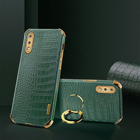 Funda Lujo Cuero Carcasa S02 para Samsung Galaxy A02 Verde