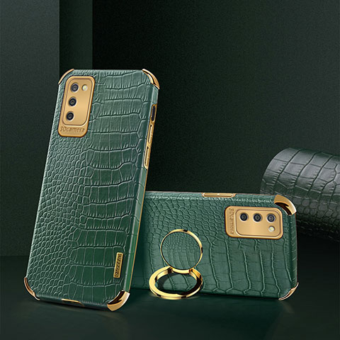 Funda Lujo Cuero Carcasa S02 para Samsung Galaxy A02s Verde