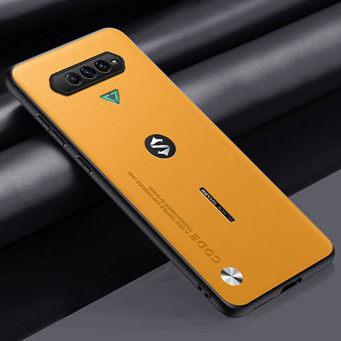 Funda Lujo Cuero Carcasa S02 para Xiaomi Black Shark 4 5G Amarillo